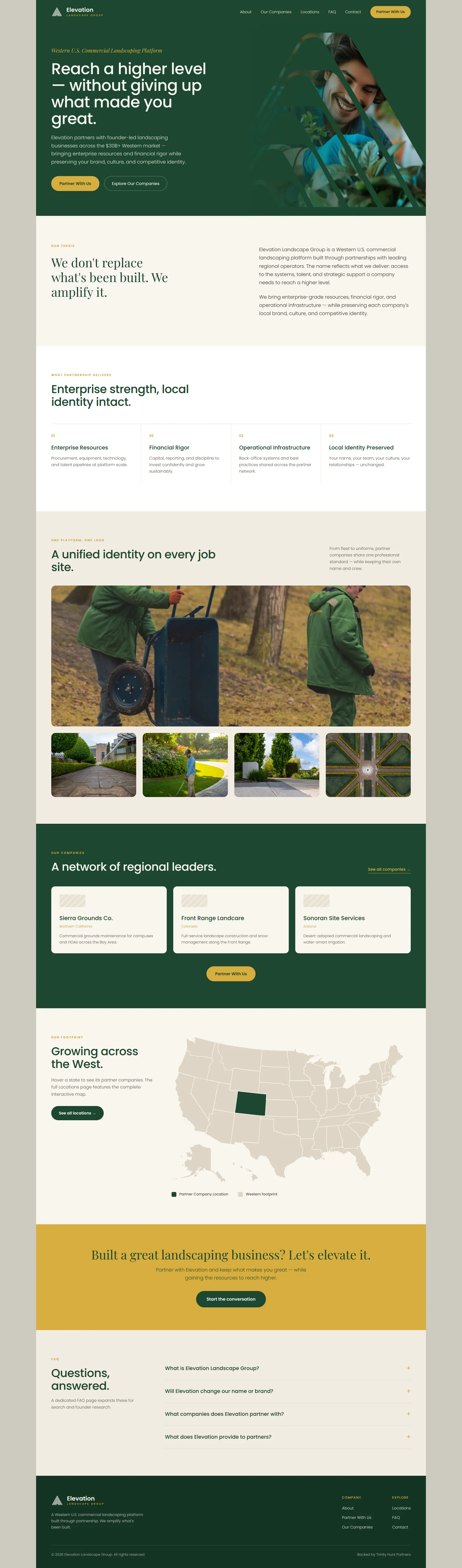 Elevation Landscape Group — full page